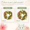 18" Summer Floral Wreaths for Front Door Summer Wreath with Daisy Flowers Green Tea Leaves, Artificial Floral Wreath Green Foliage Wreath for Wall Window Farmhouse Party Holiday Home Decor